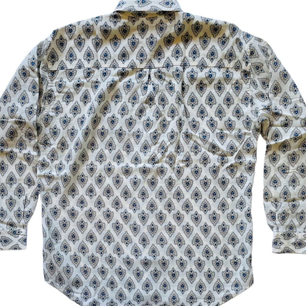 Vintage LIZ WEAR Womens Small Blouse Button Up Shirt Paisley Relaxed Fit - Picture 3 of 9